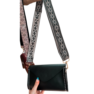 Plain Black Leather Womens Clutch Bag